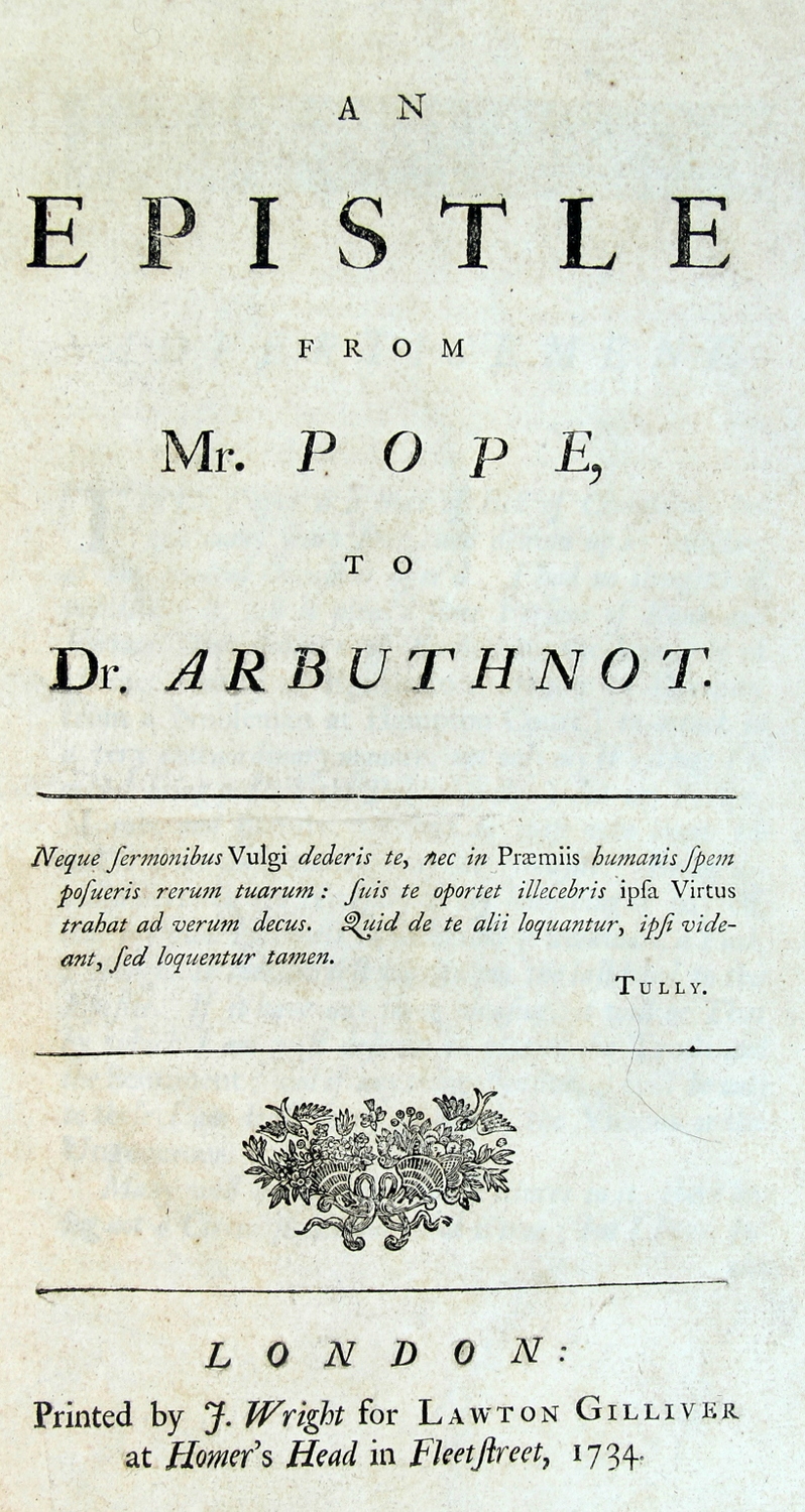 An Epistle to Dr. Arbuthnot by Alexander Pope